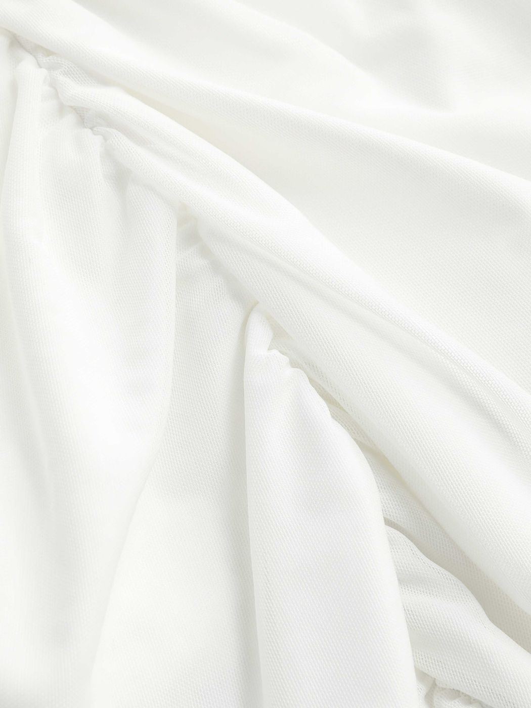 Solids gerafftes Kleid mit Kordelzug und Schlitz