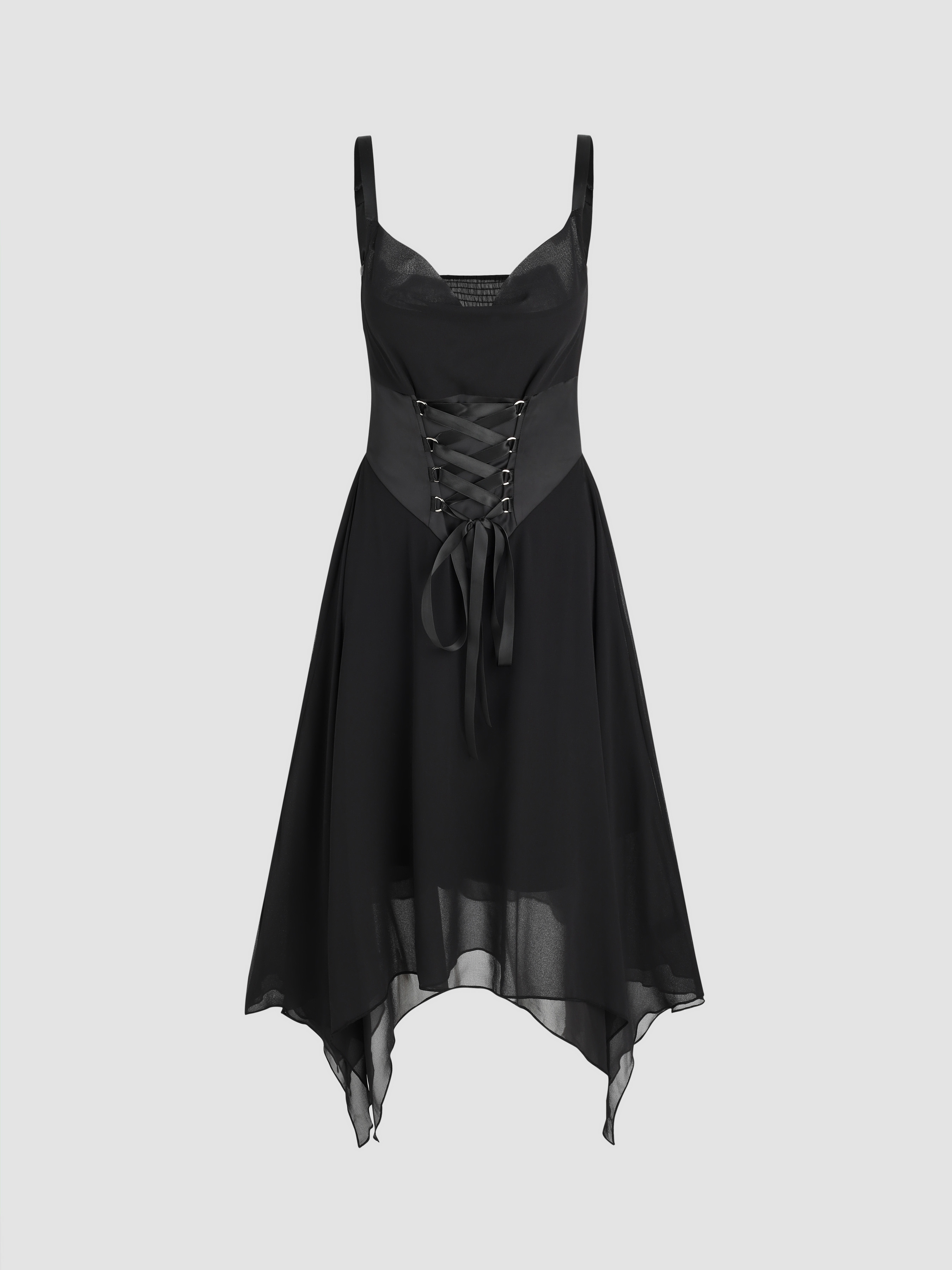 Witching Hour Corset Asymmetrical Dress - Cider