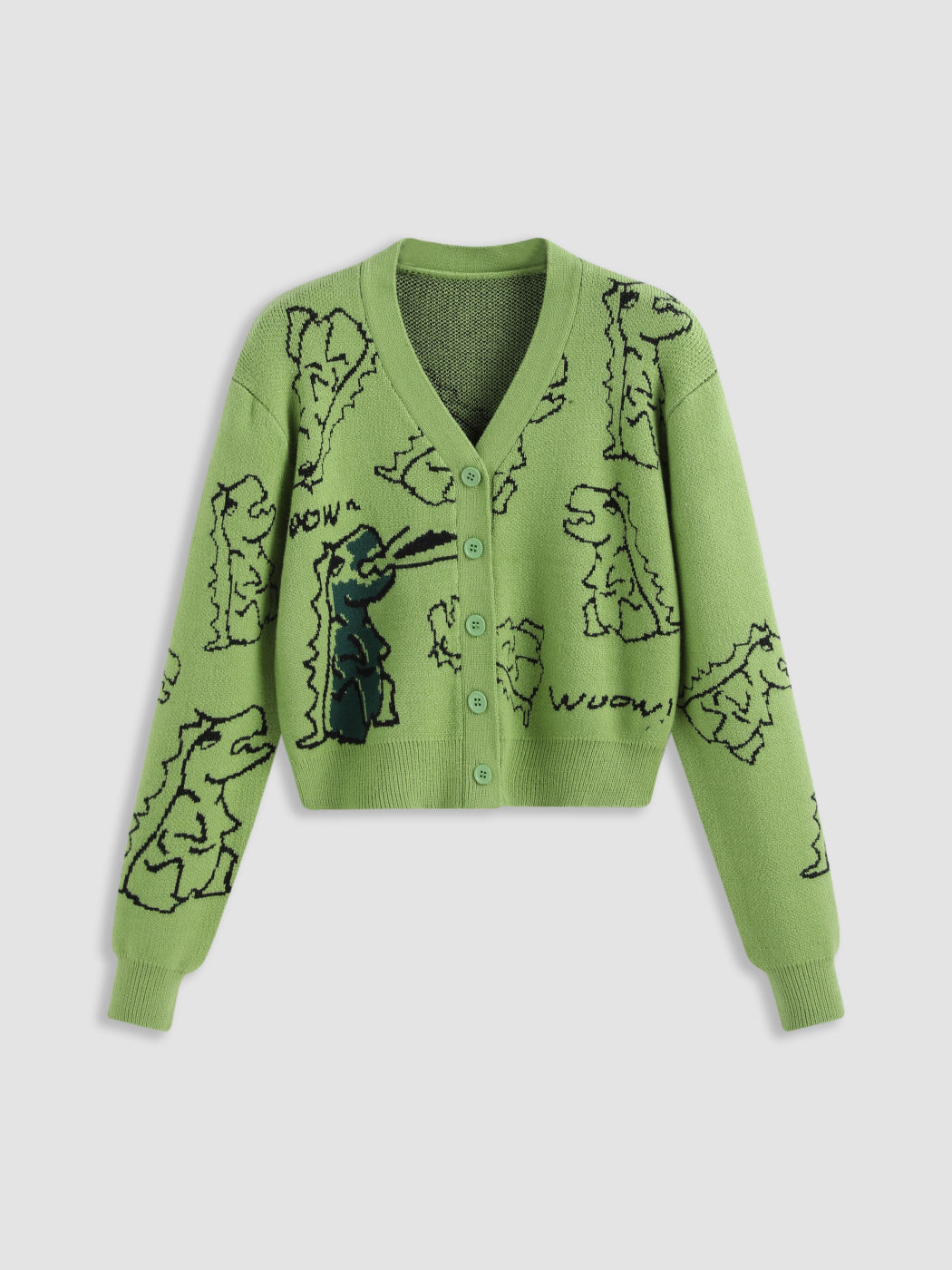 Fall Cardigan Dinosaur Pattern Cardigan For Coffee Shop Outdoor School