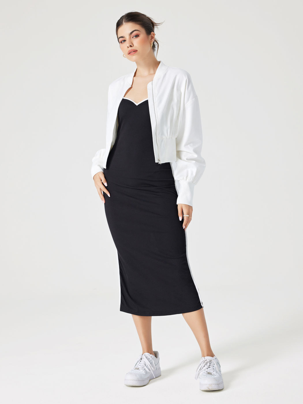 Solide Cropped-Jacke