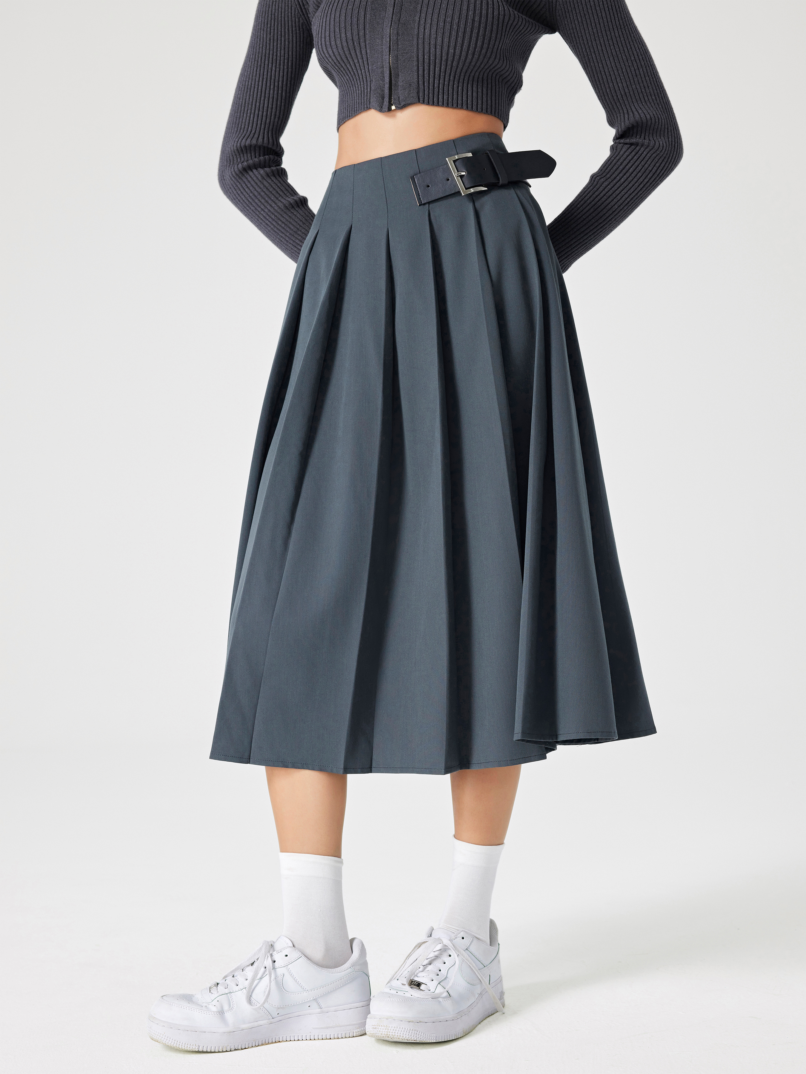 Alfani Petite Knife Pleat Midi Skirt, Created For Macy's | Lyst