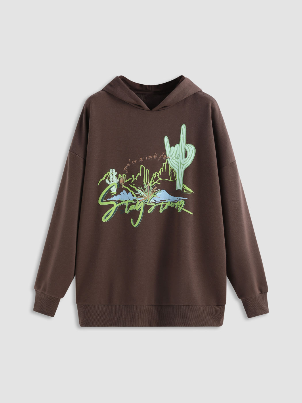  Bleib Stark Grafik Kapuzenpullover