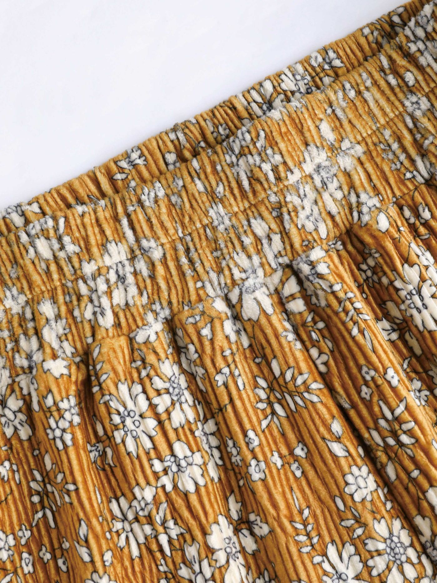 Ditsy Floral Corduroy Wide Leg Pants 