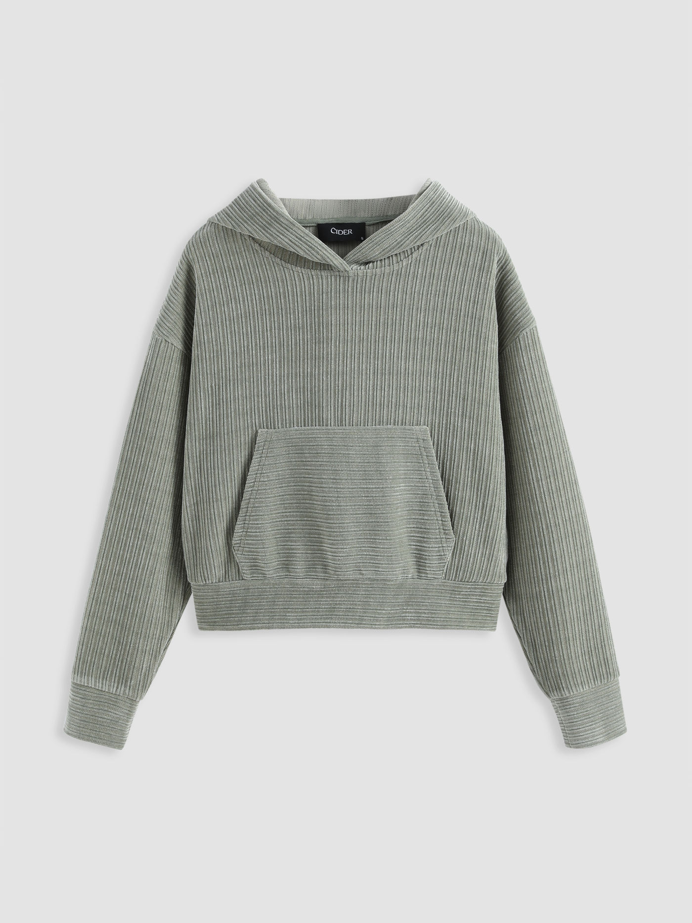 Solid Texture Oversized Hoodie