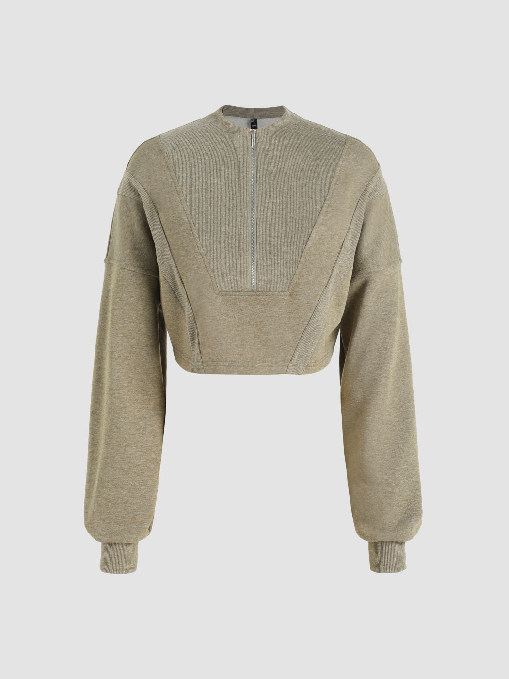 Zip Up Crop Sweatshirt