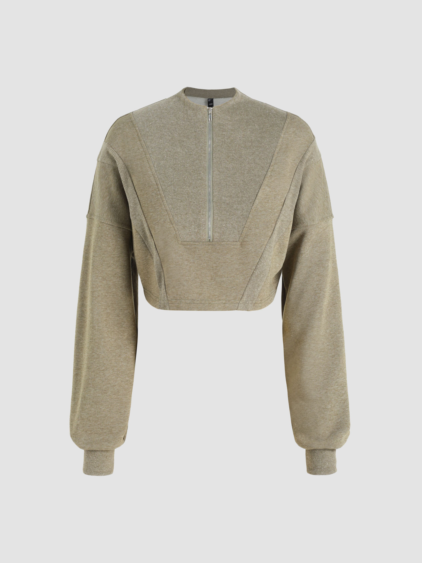 Sweatshirt court à fermeture éclair