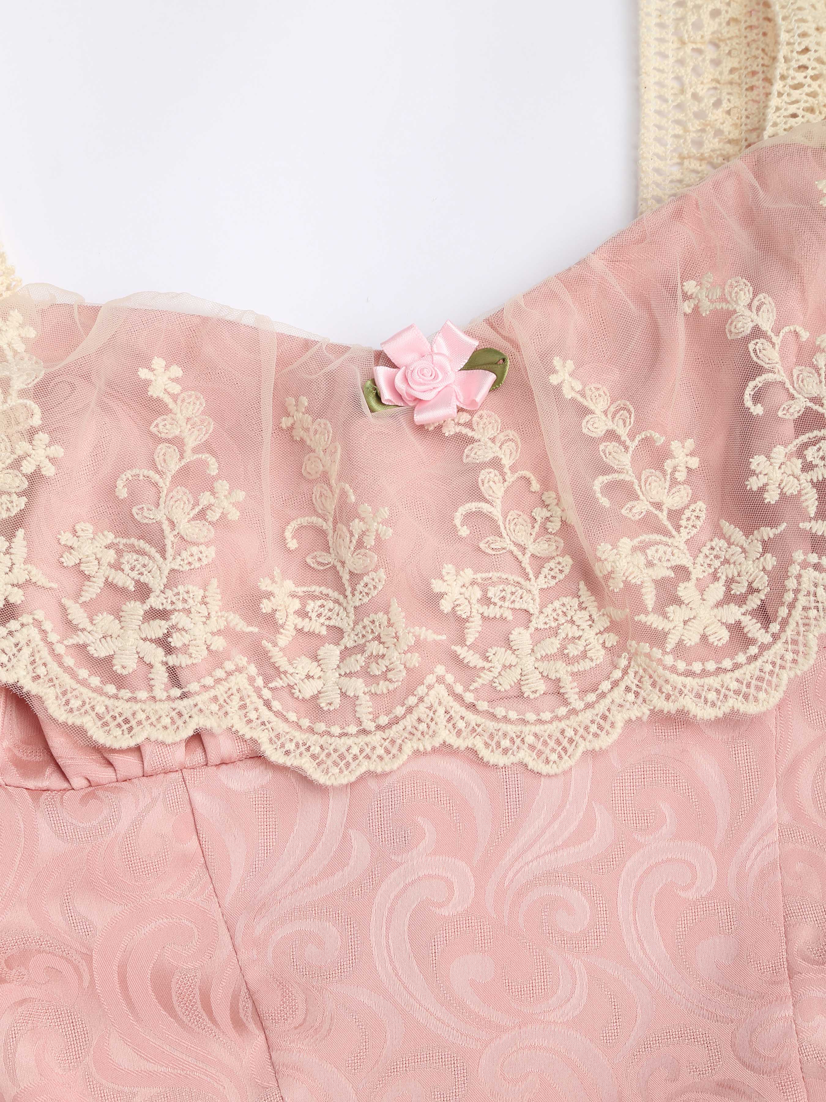 Barbiecore Material Material Antique Twirl Lace Trim Long Dress For  Occasion Occasion Occasion Occasion Occasion
