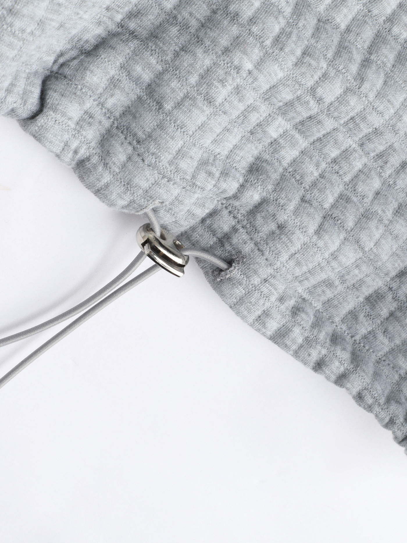Drawstring Zip Up Collar Sweatshirt