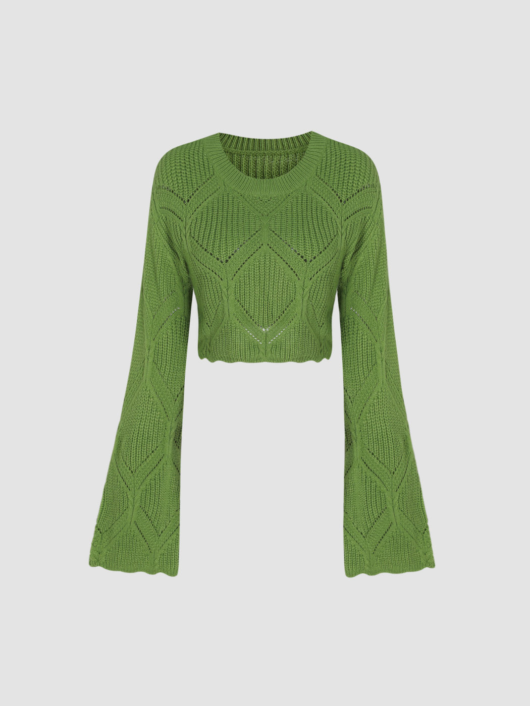 Knit Scallop Crop Top