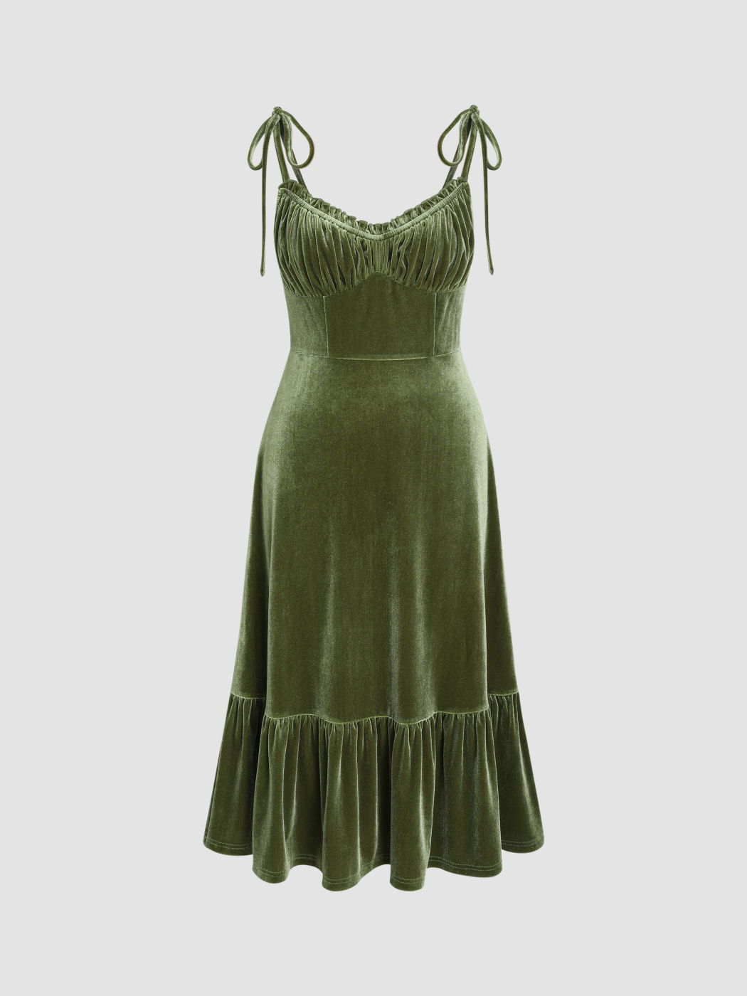 Velvet solid irregular one shoulder slit hollow out midi dress