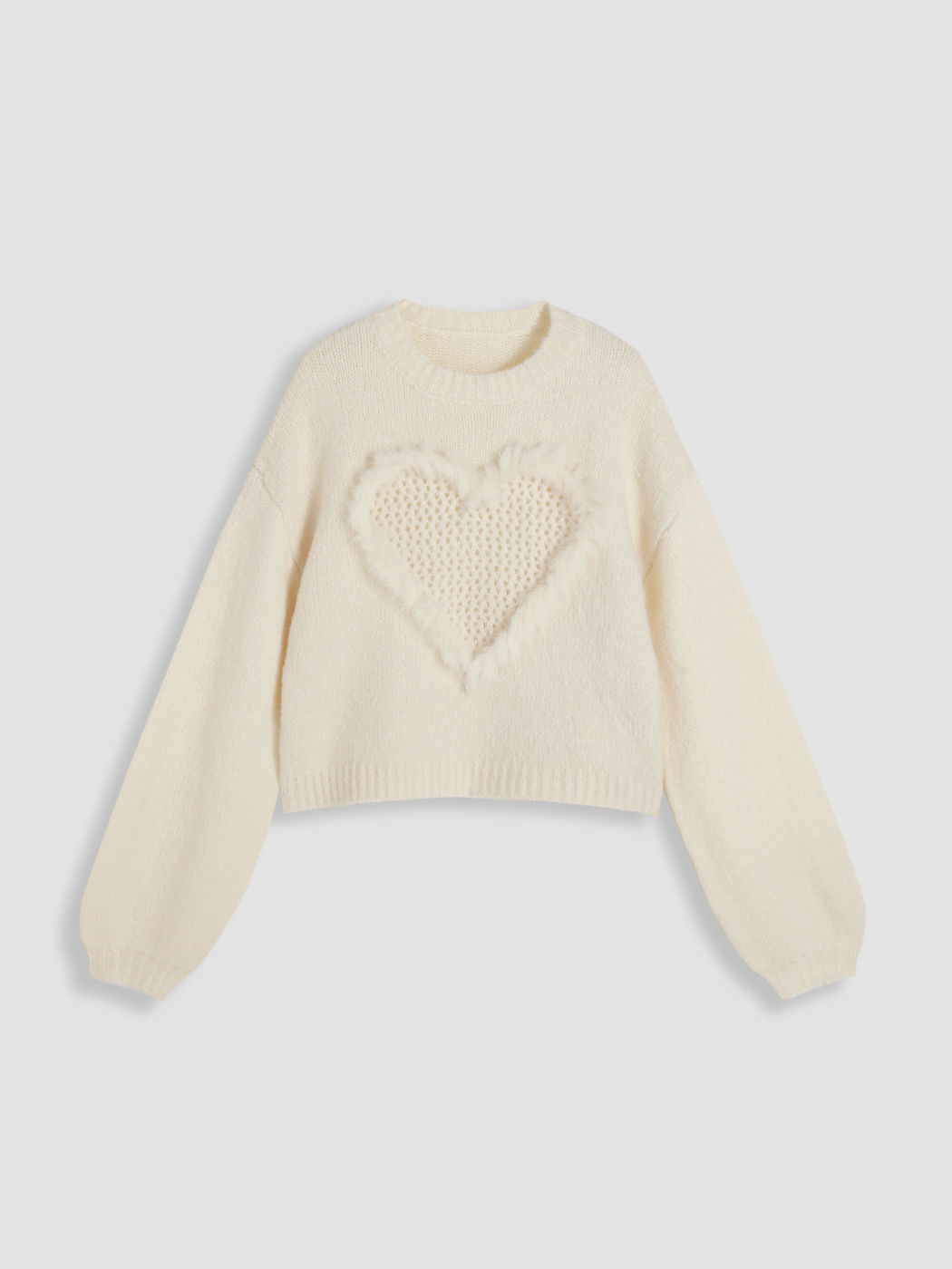 Strickpullover mit Herzmuster