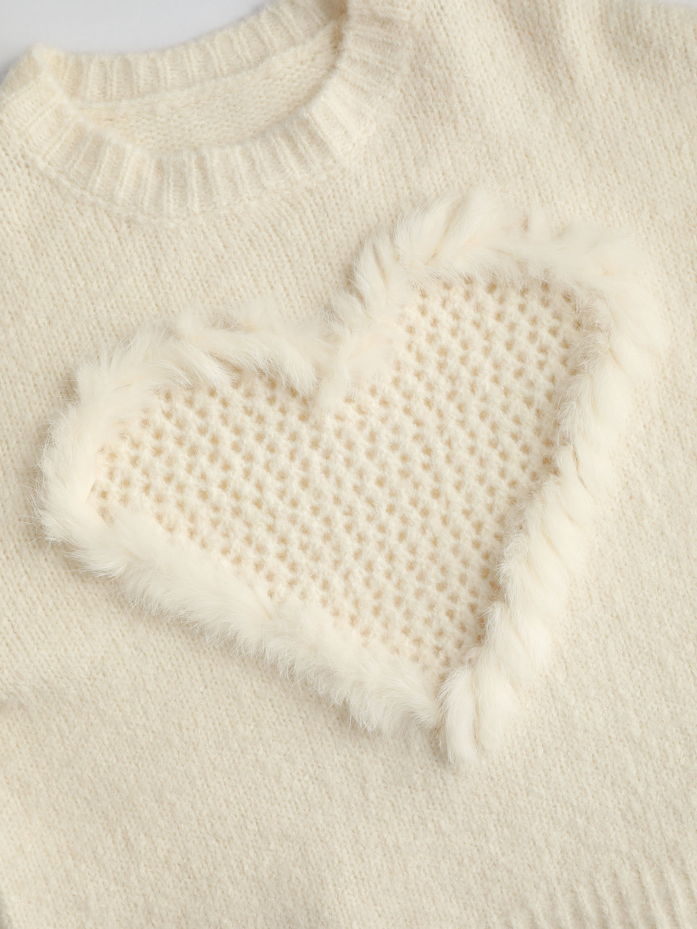 Heart Pattern Knitted Sweater