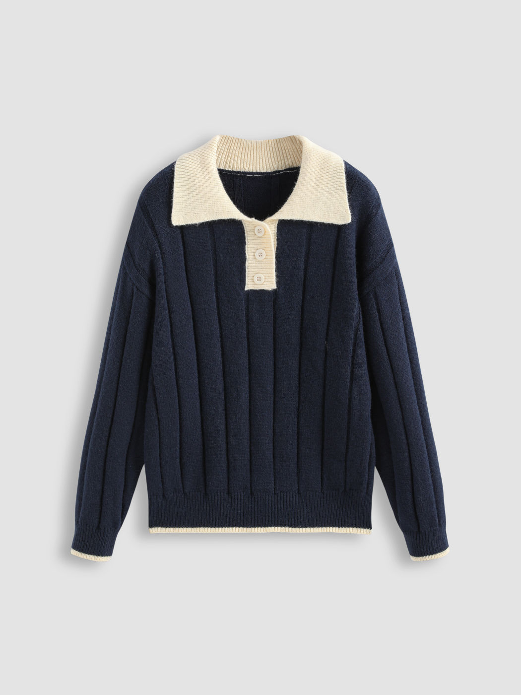 Oversized Button Long Sleeve Sweater For School Daily Casual Coffee ...