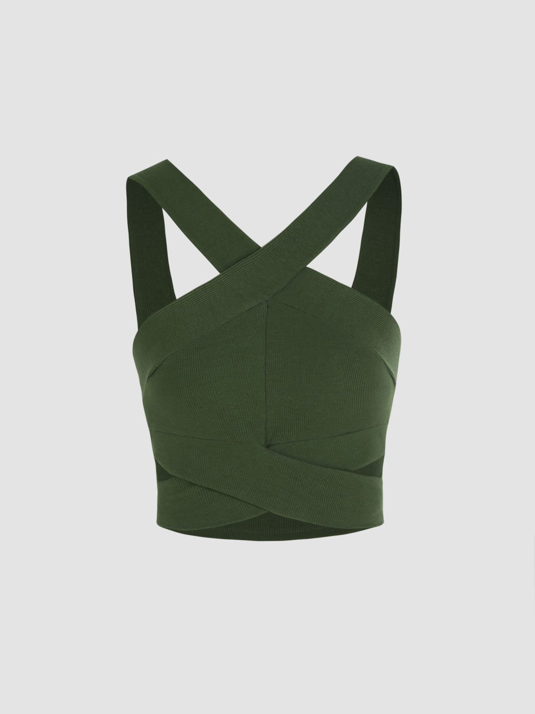  Criss Cross Cut Out Crop Tank Oberteil