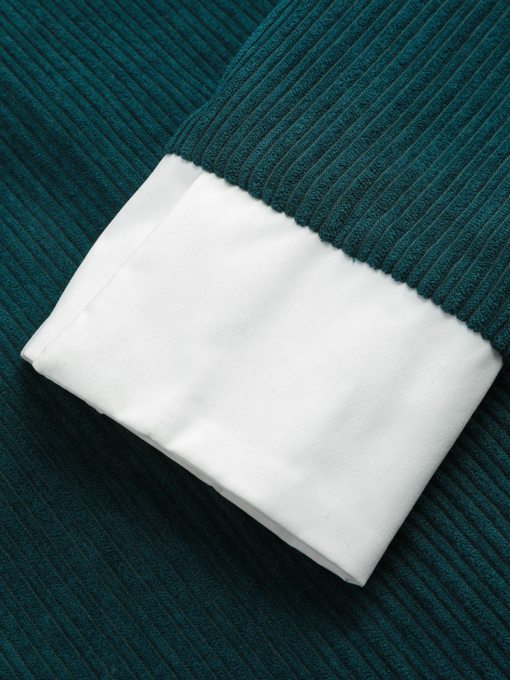 Cordjacke mit Kontrastkragen