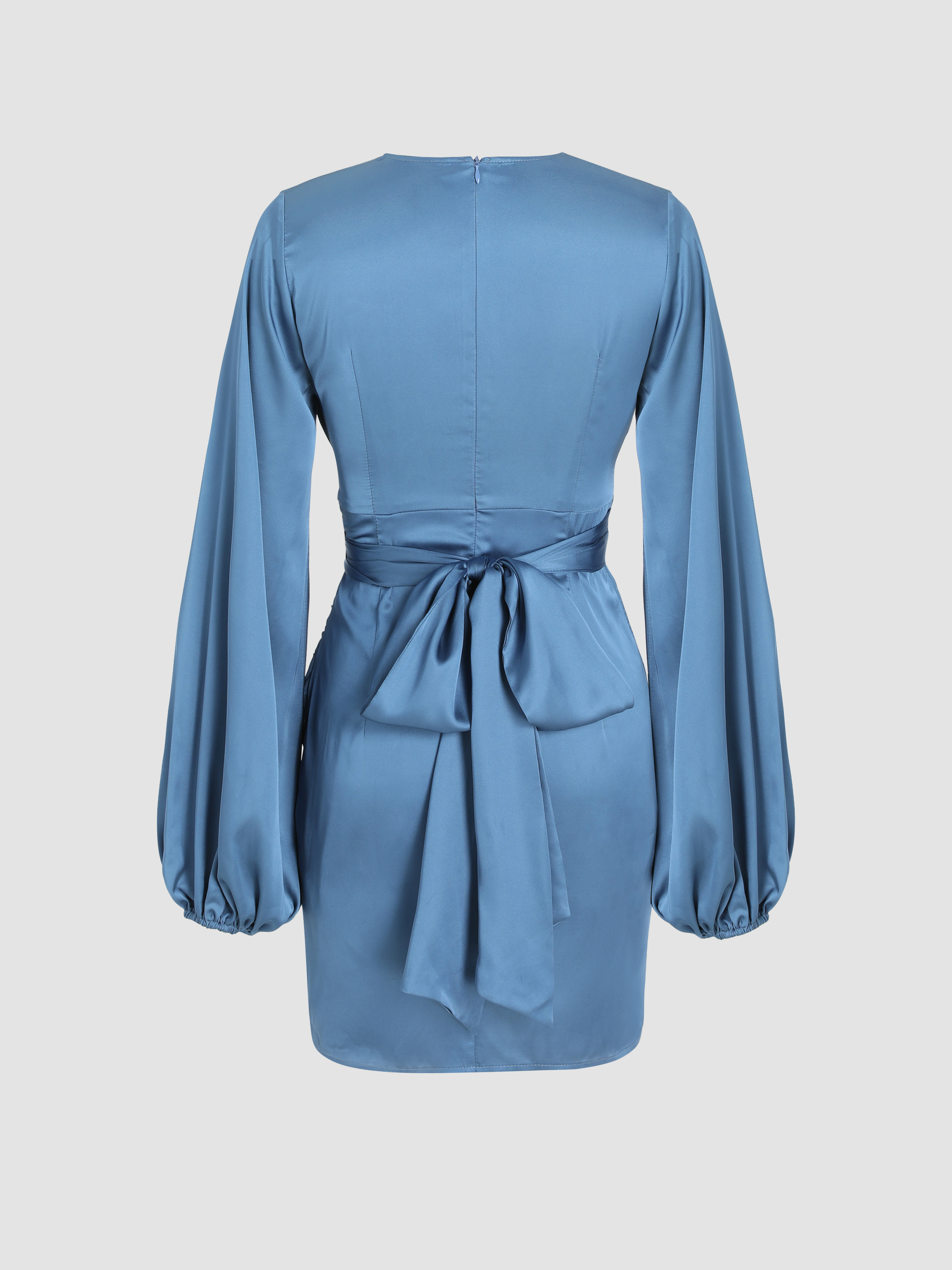 white and blue bridal dress Our Margot Cornflower Blue Wrap Bridesmaid Dress main image 0