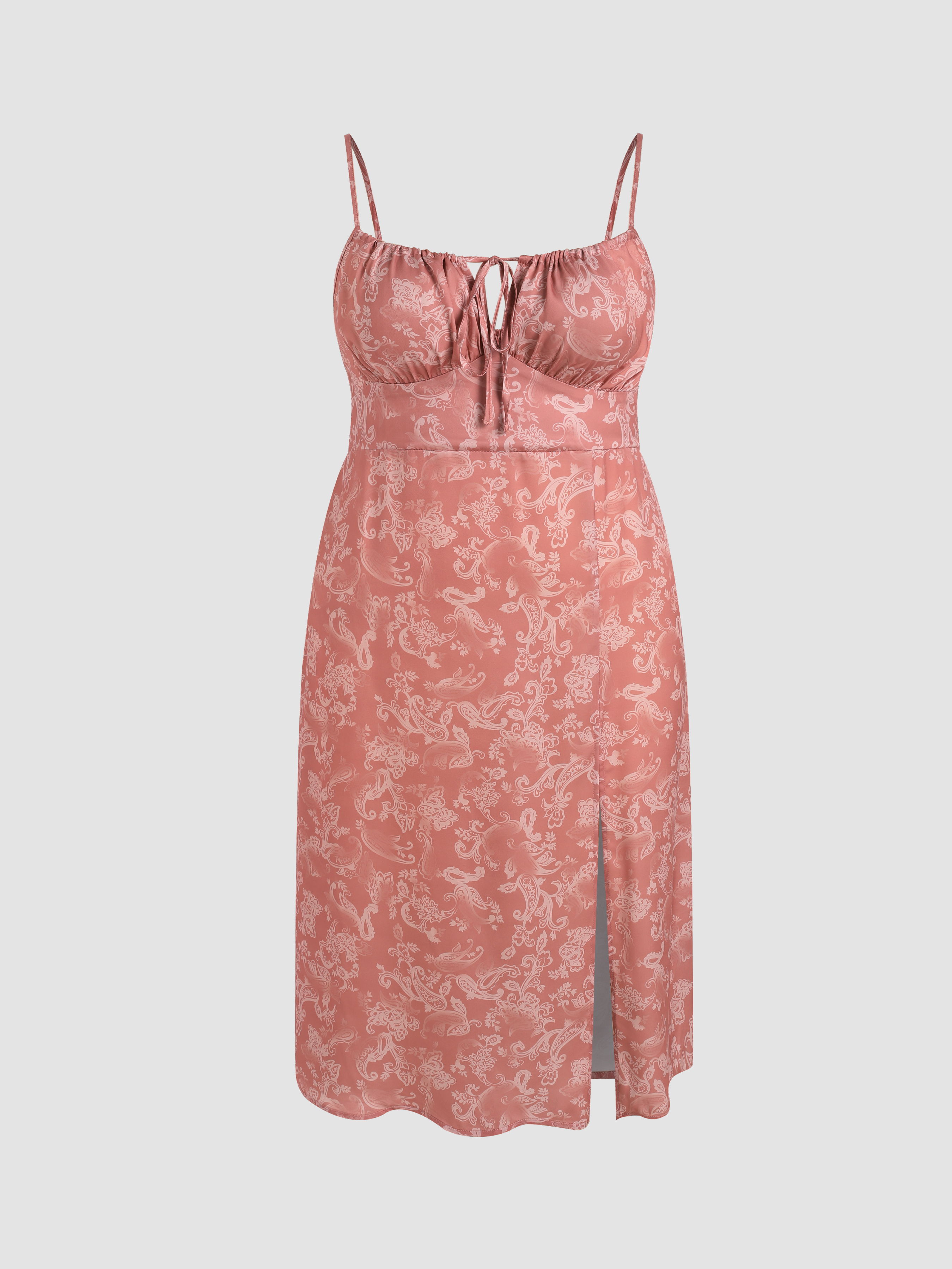 Paisley Slit Dress Curve & Plus Cider
