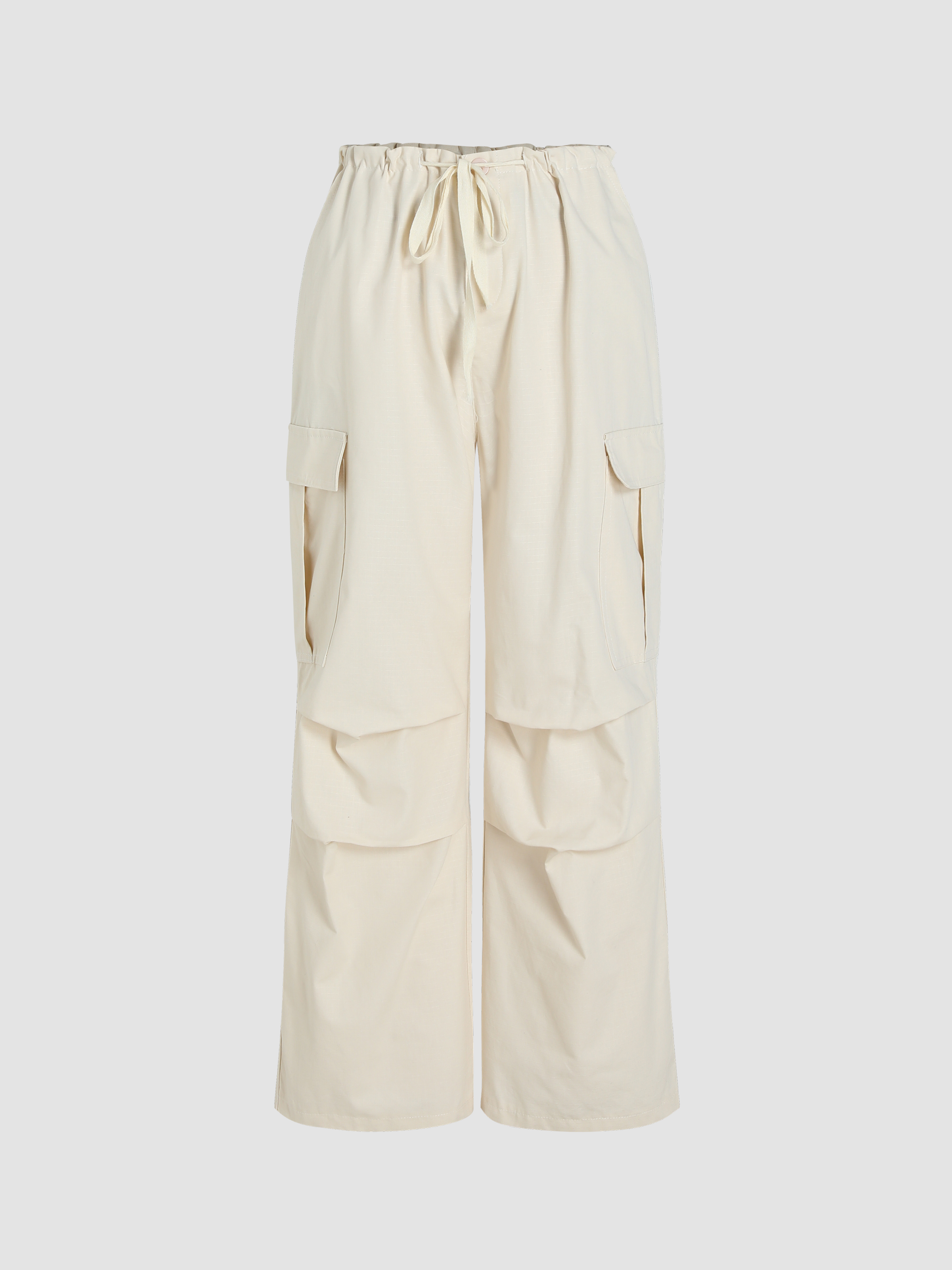 Drawstring Cargo Parachute Pants For Daily Casual Outdoor School Picnic 