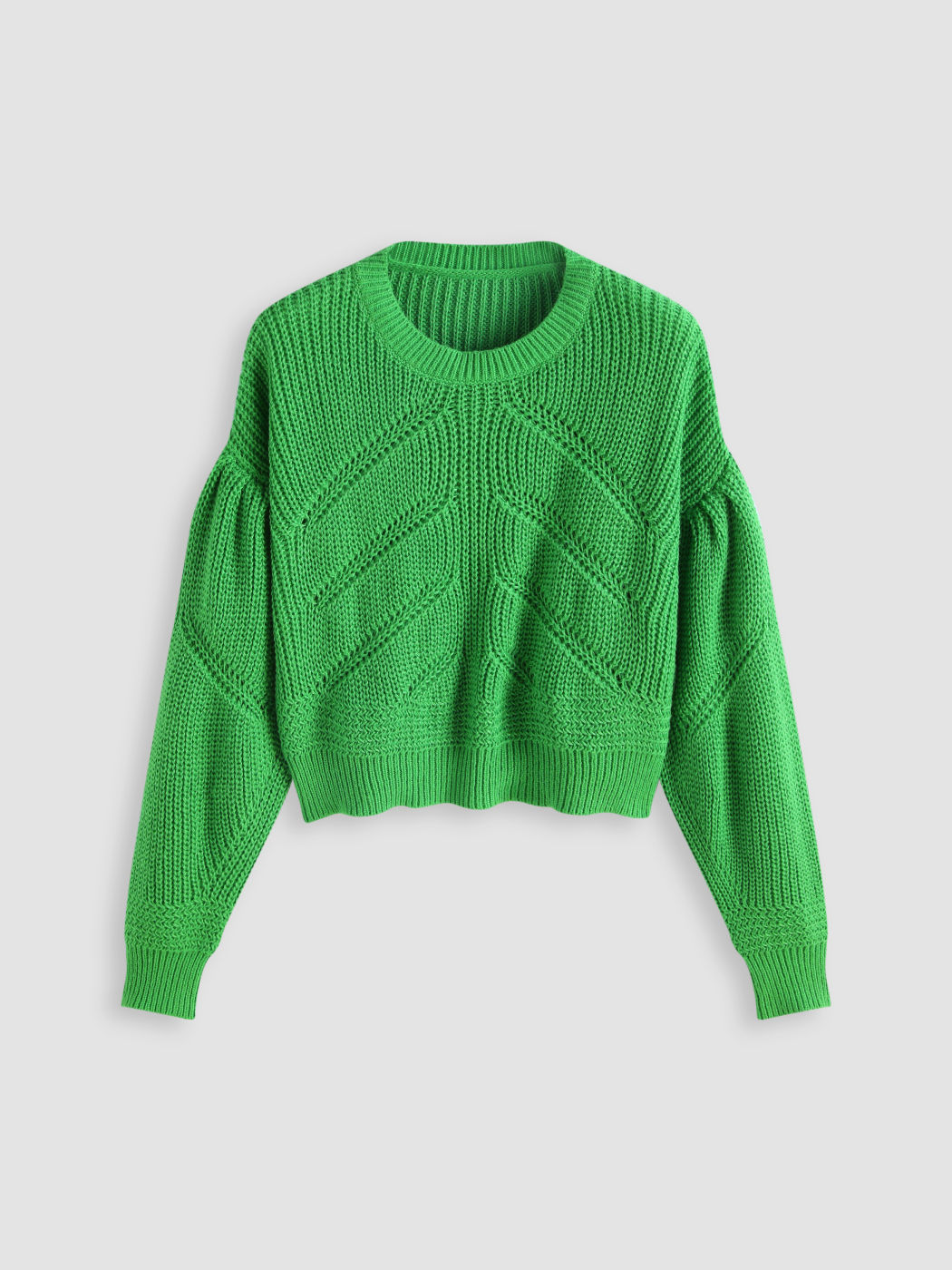 Solid gestrickte Pullover-Oberseite