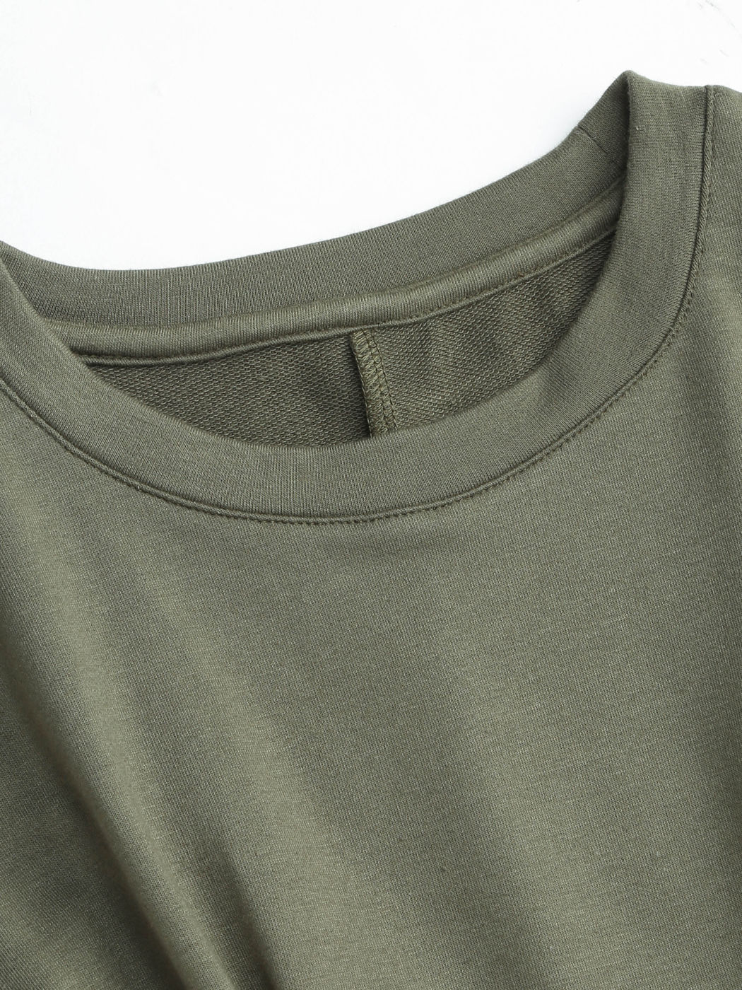  Sudadera Cortada y Plisada Sólida