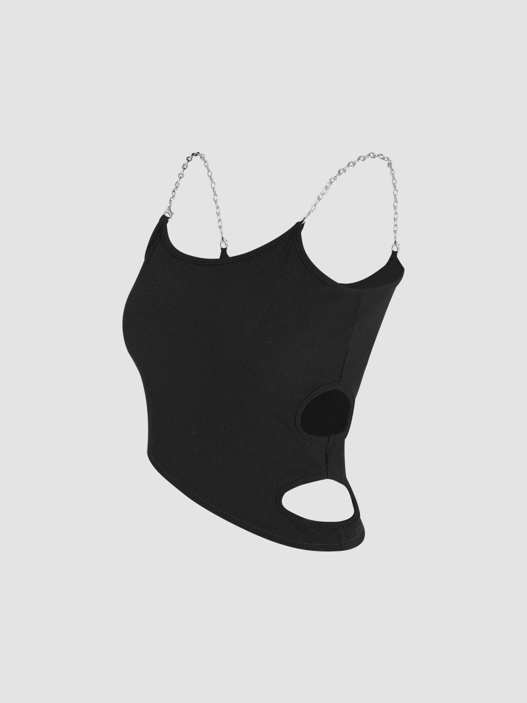 Solid Kettenträger ausgeschnittenes Crop Top