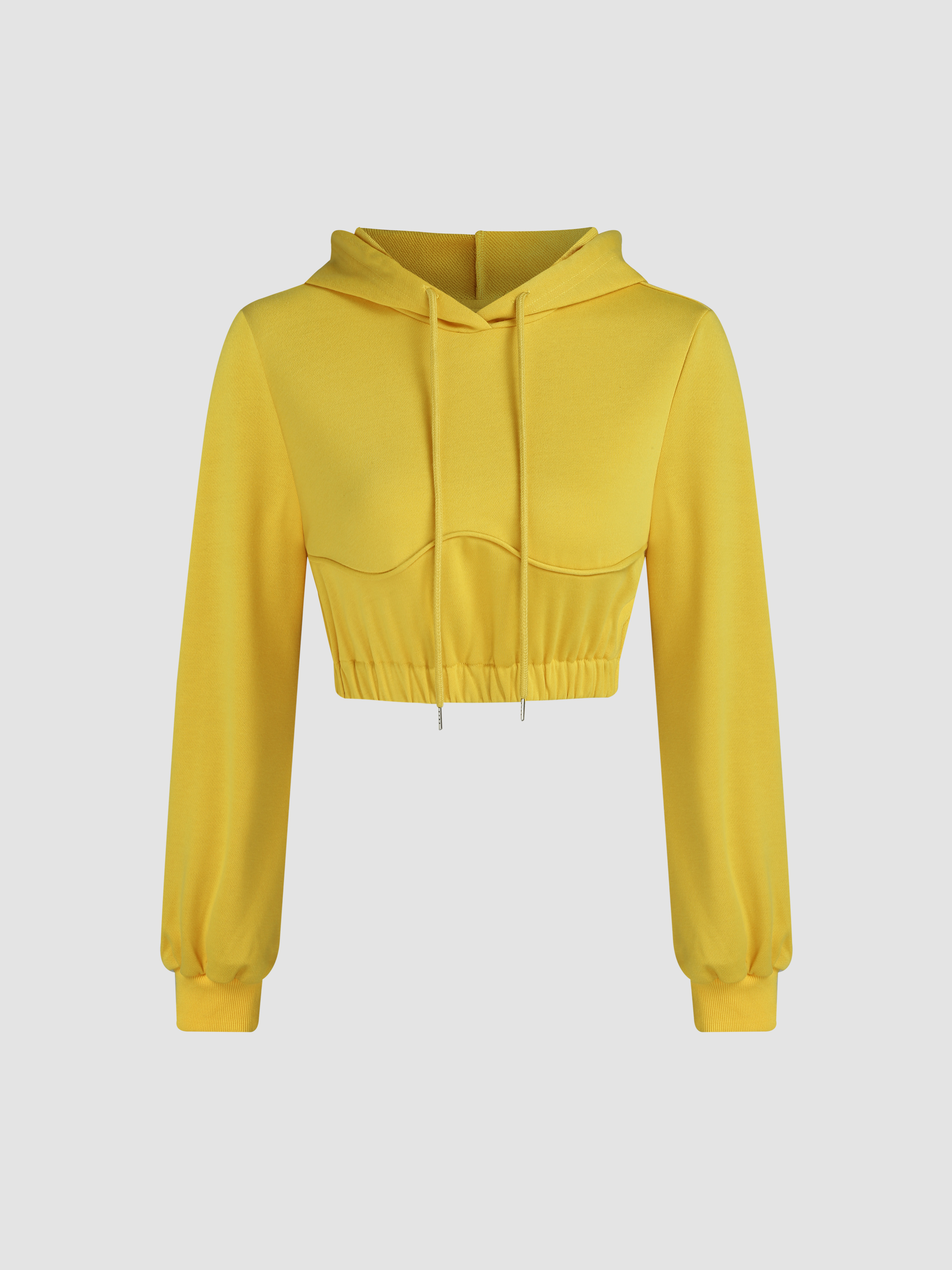 Yellow discount crop hoodie