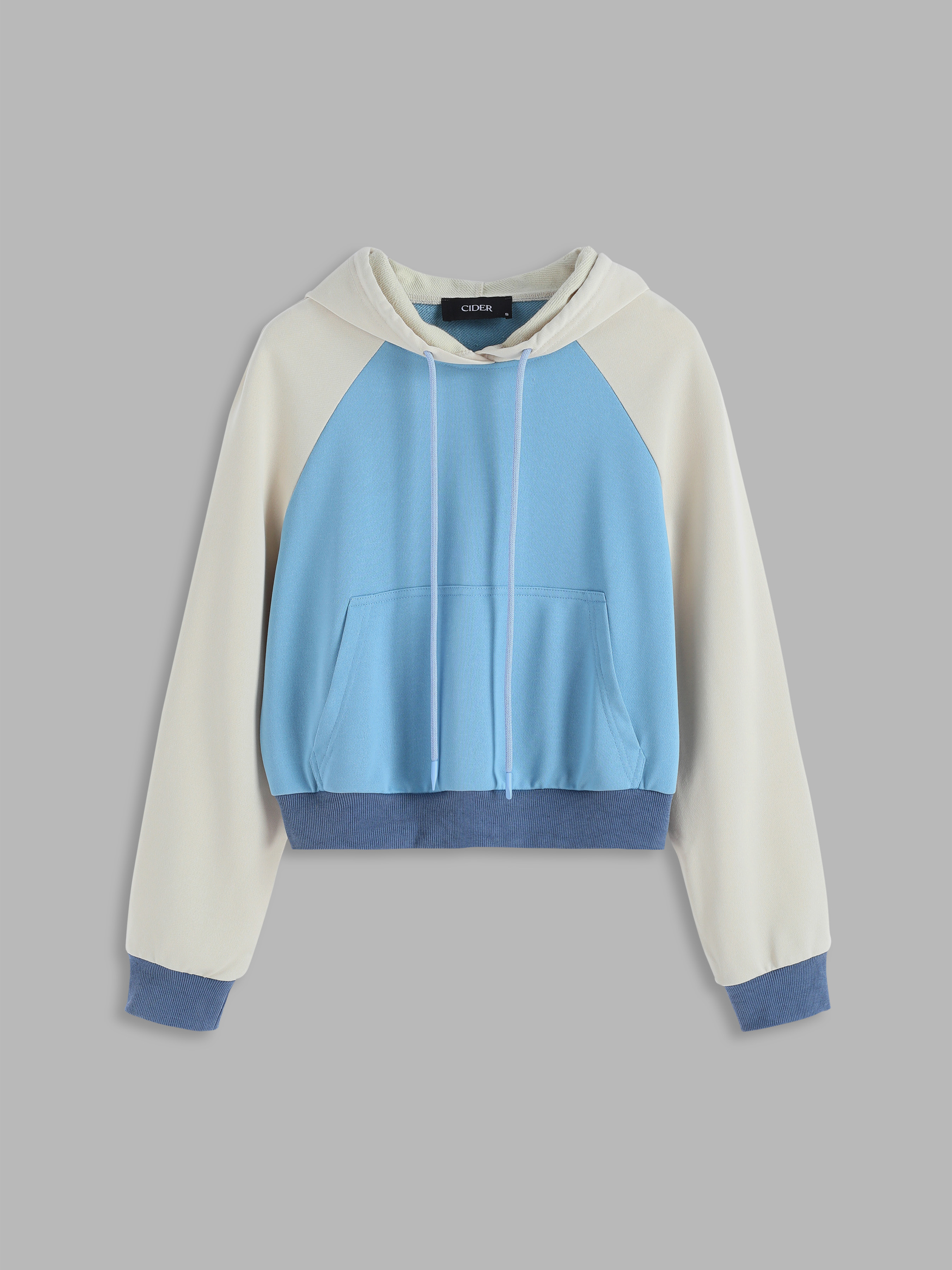 Drawstring raglan sleeve online hoodie