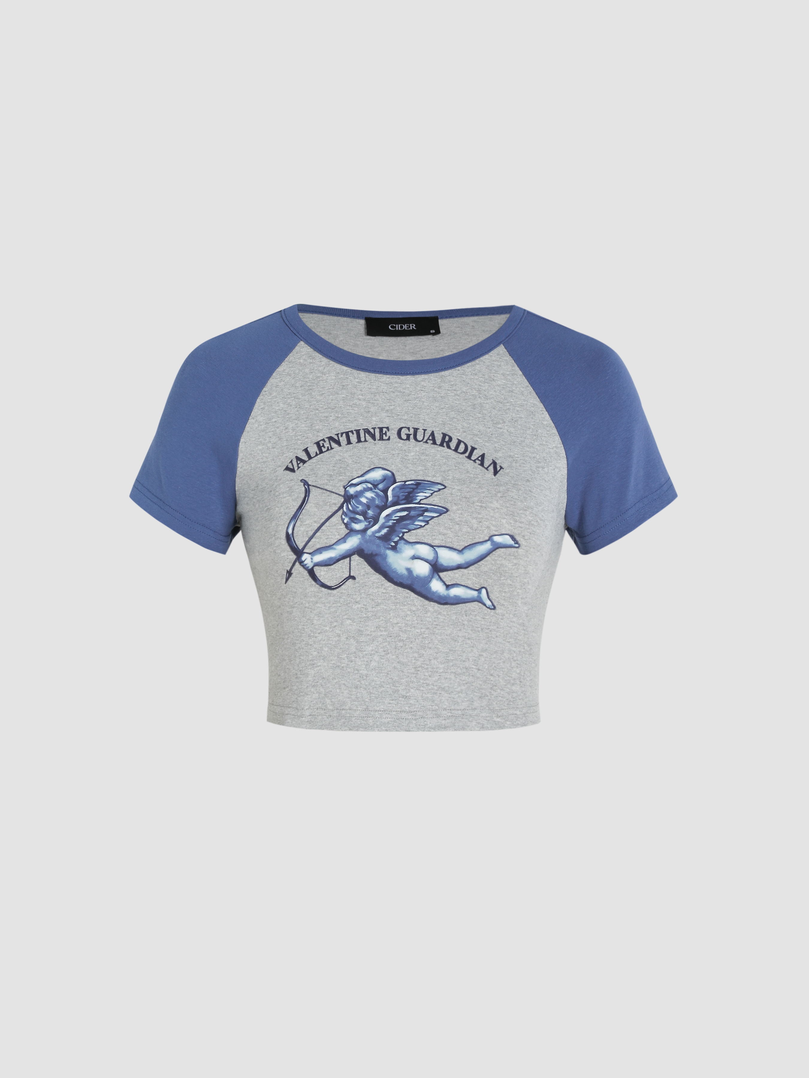 Raglan Sleeve Graphic Baby Tee Cider