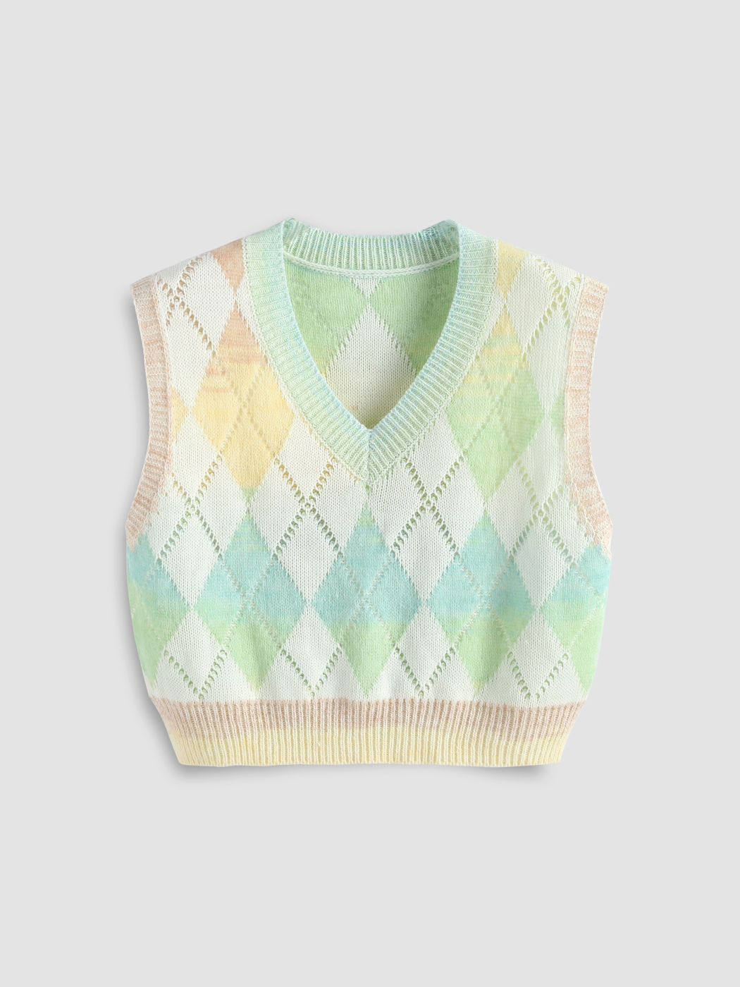 Ombre Argyle Pullover Weste