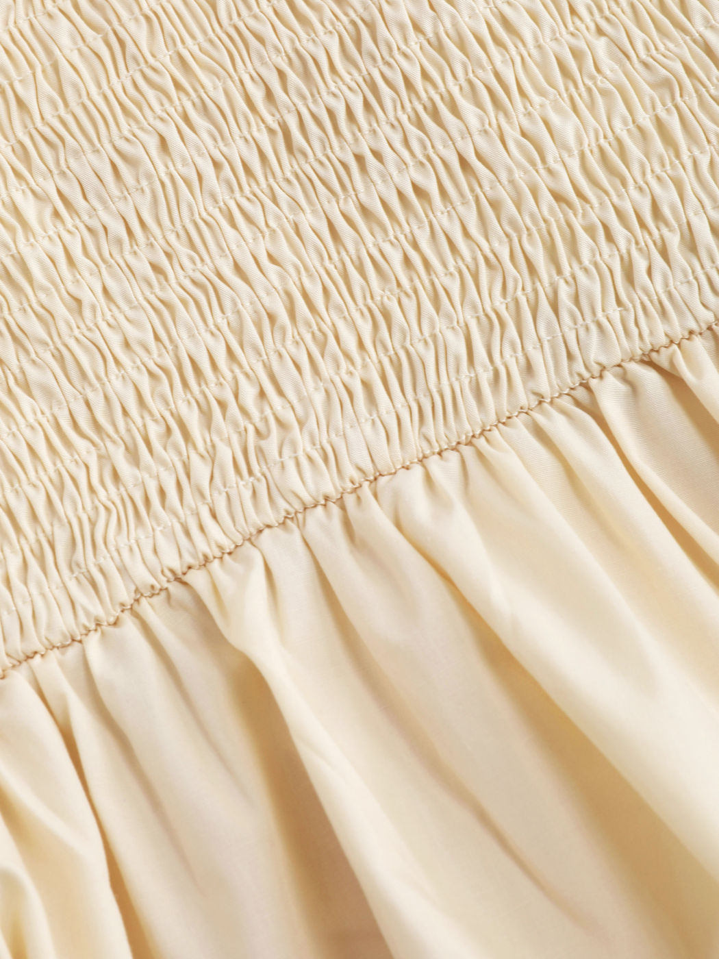Schulterfreies, gerafftes, gerafftes Crop-Top