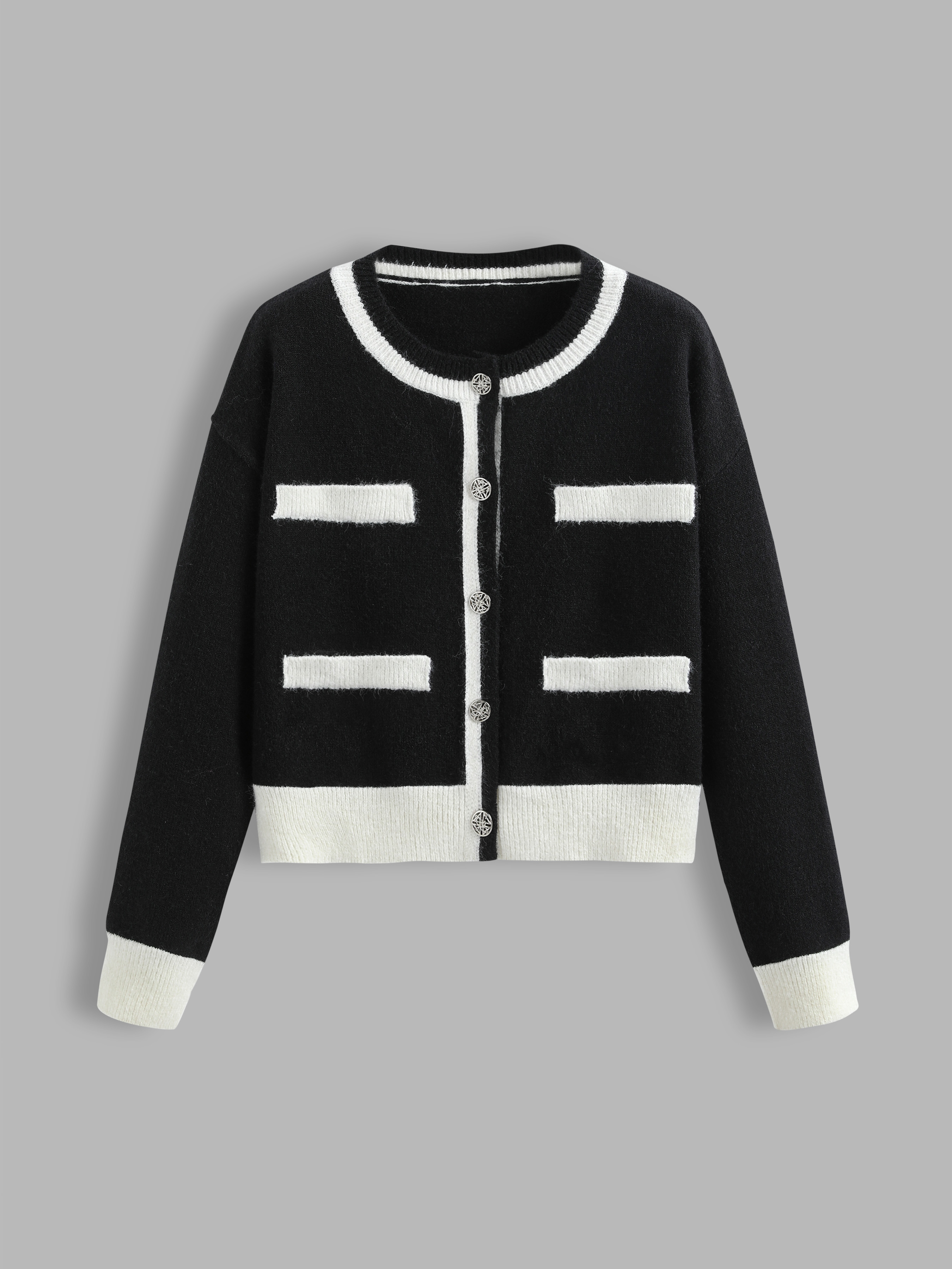 Zara black and outlet white cardigan