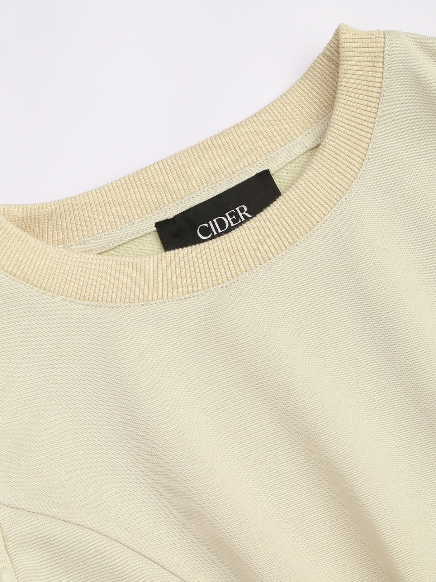 Solides Sweatshirt mit kalter Schulter