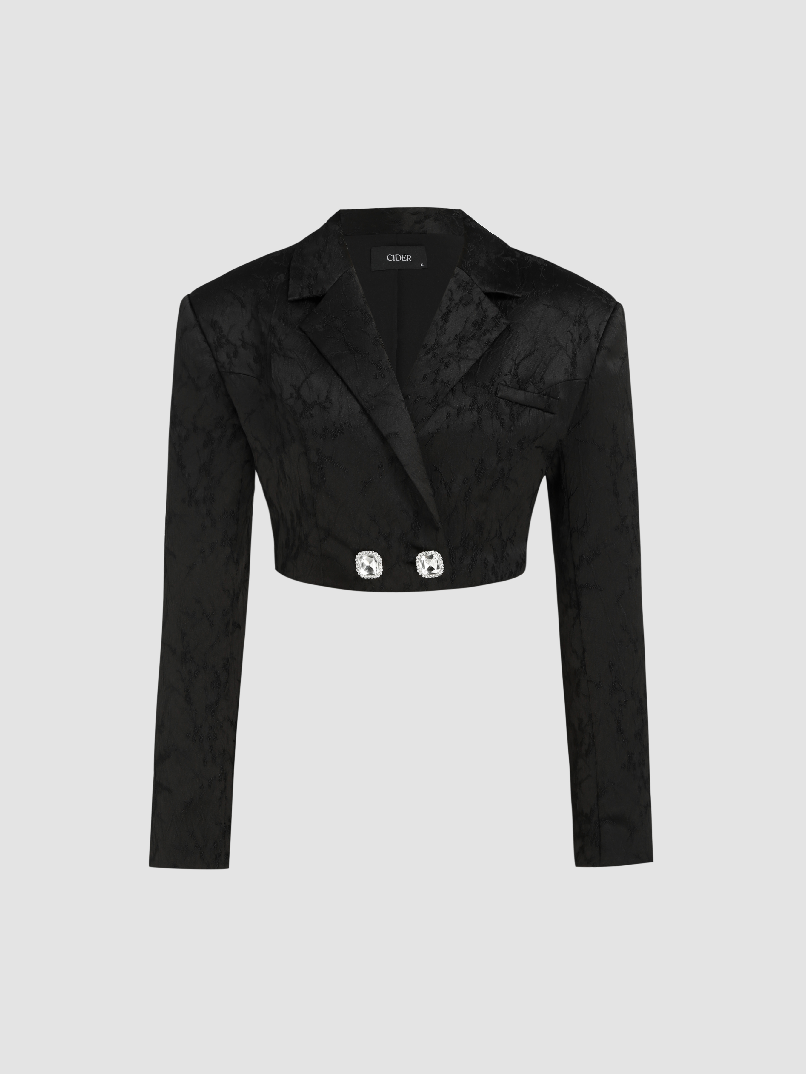 Night Dance Textured Cropped Blazer