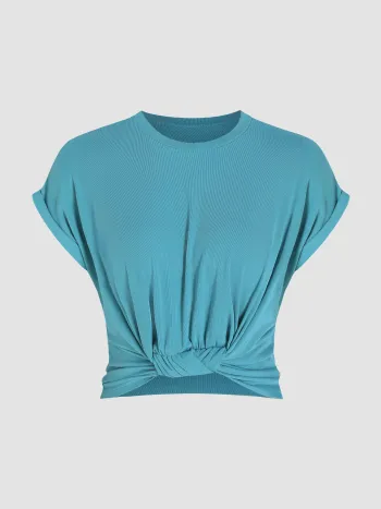 Crop Top Noué Uni