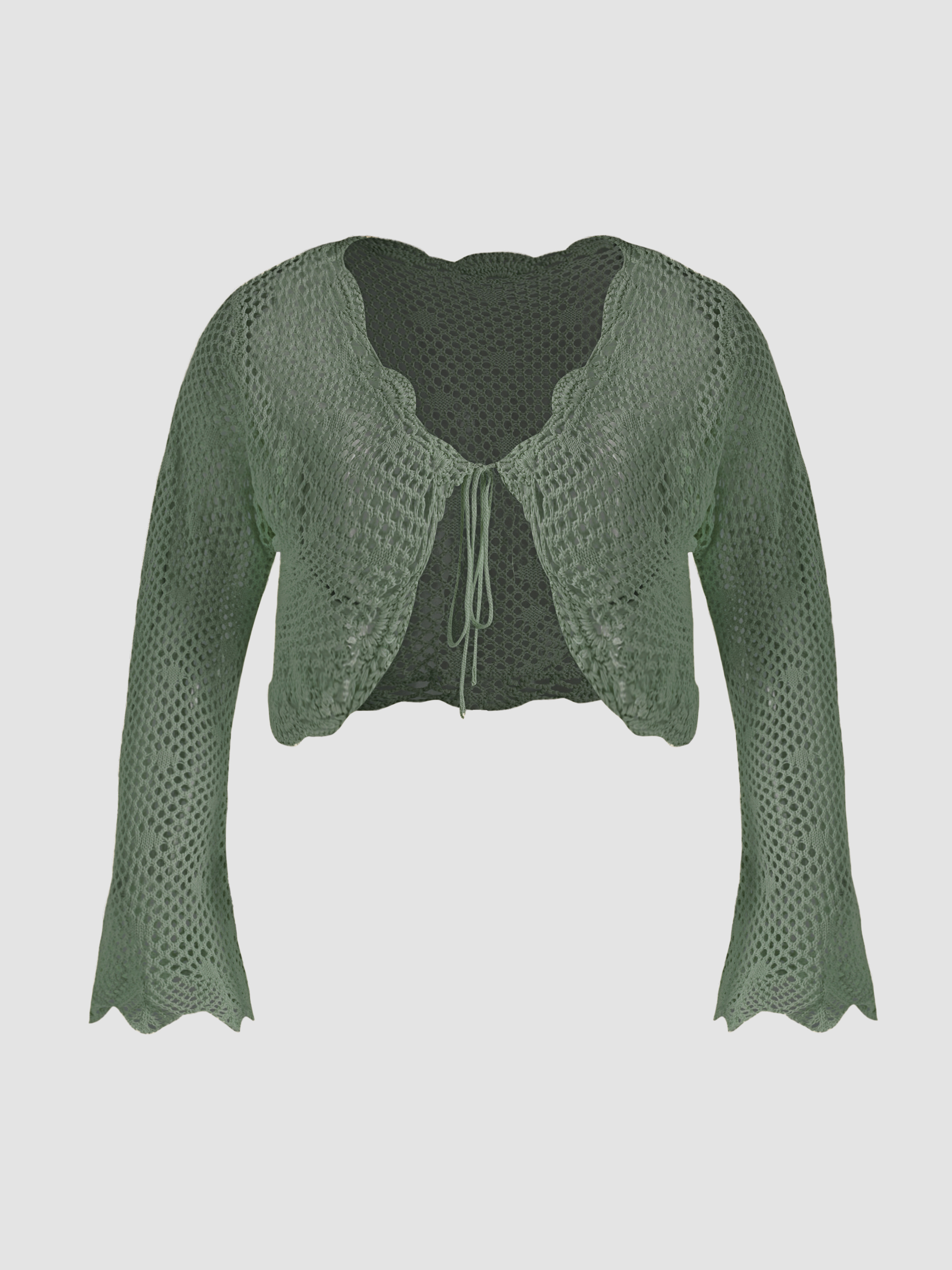 Hollow Knit See-Through Cardigan main image 0