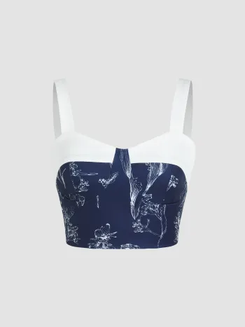  Dunkler Garten Bauchfreies Tank Top