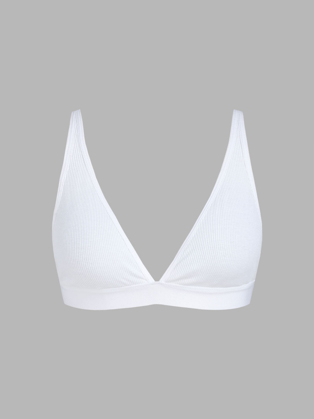 Rib Solid Plunge Bralette