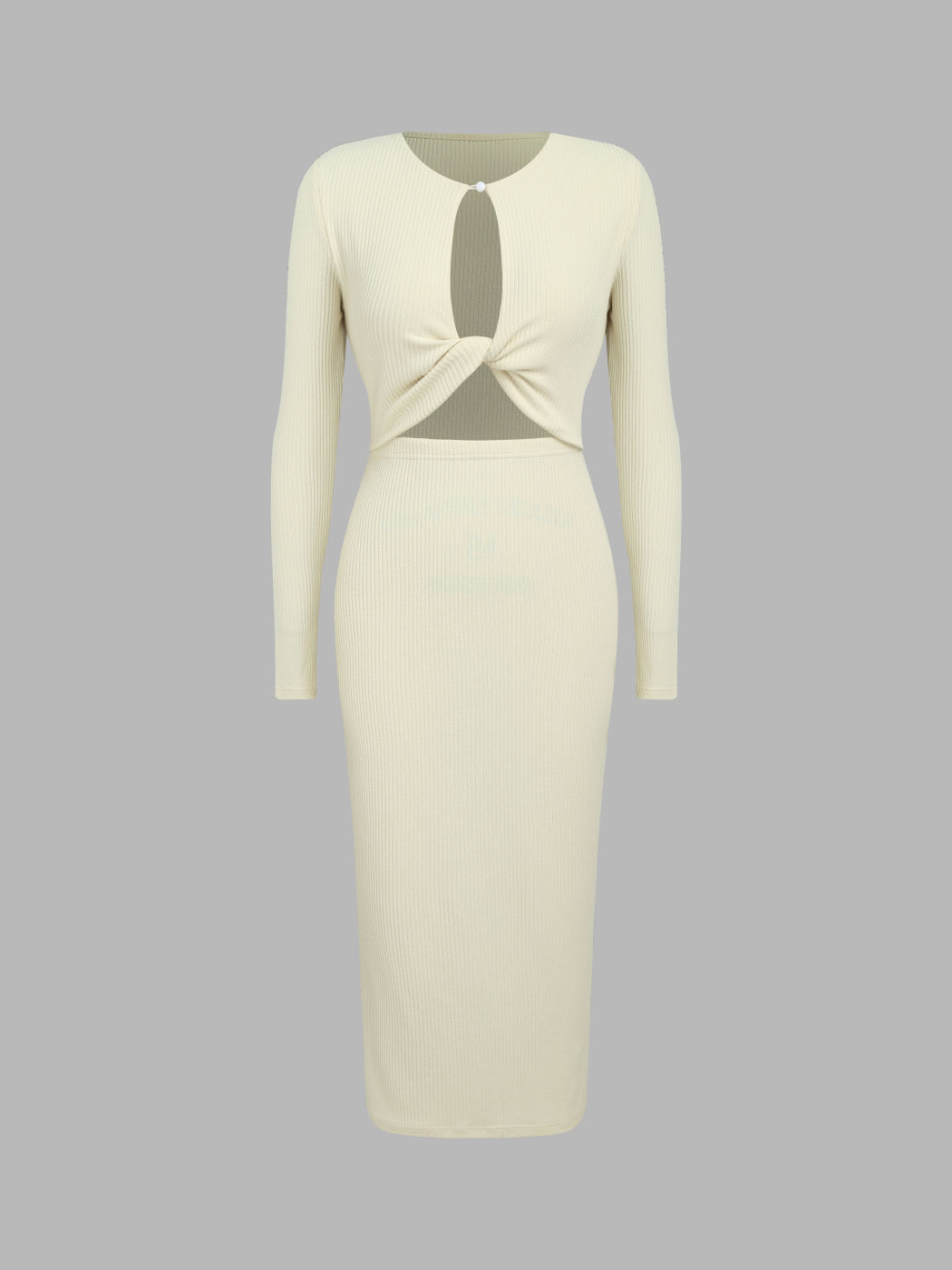 Split-Midikleid mit Twist-Cut-Out