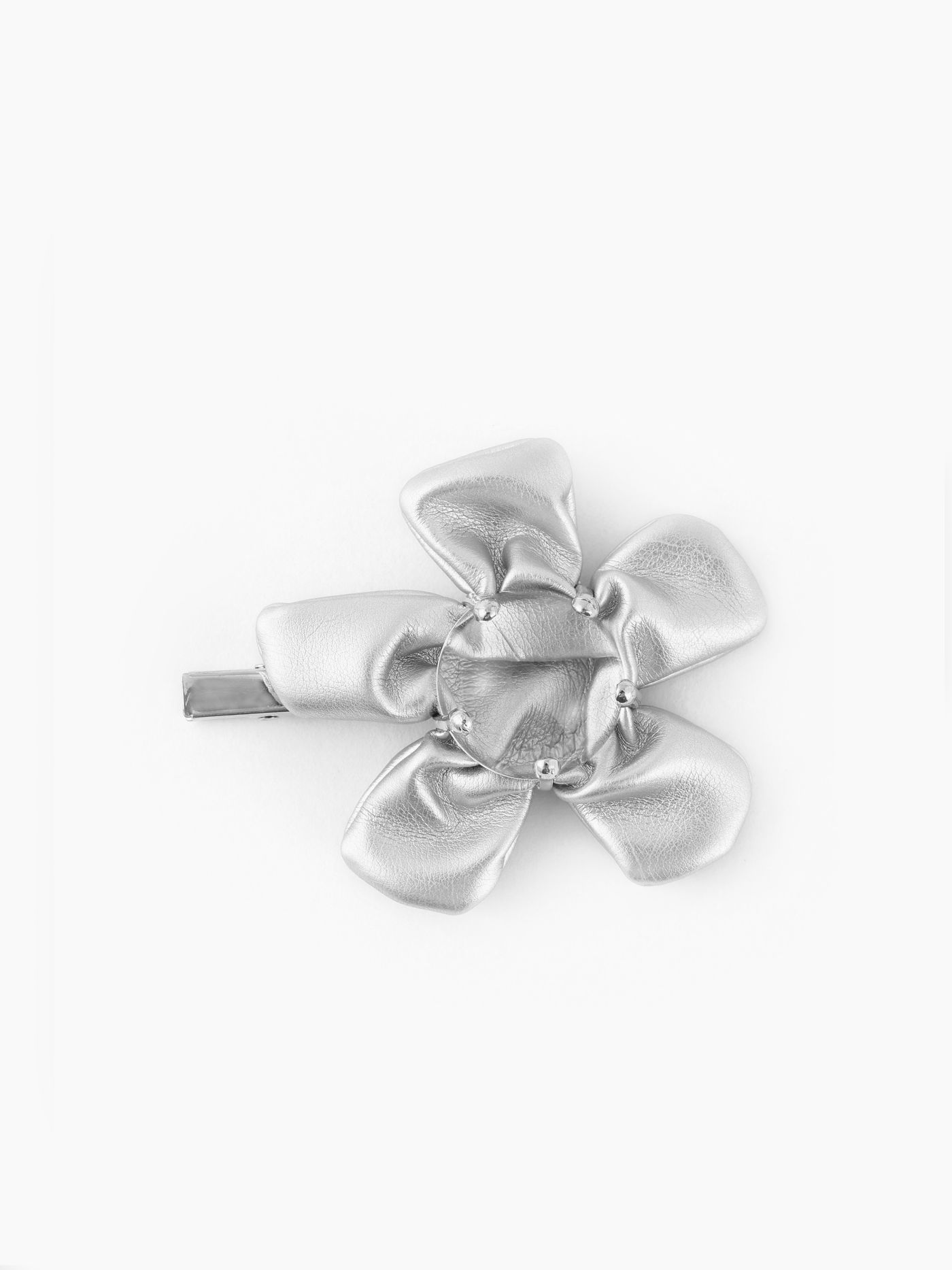 Metallic Floral Hair Clip