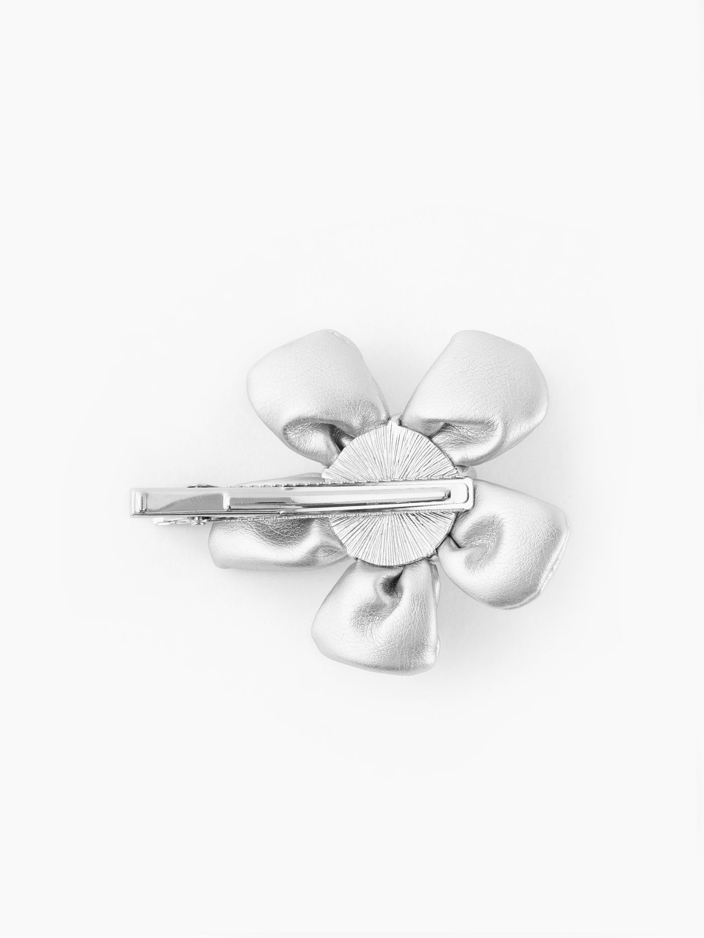 Metallic Floral Hair Clip