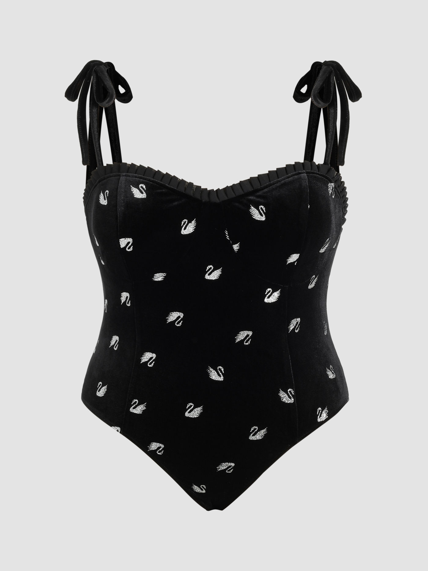 Dark Swan Velvet Bodysuit Curve & Plus