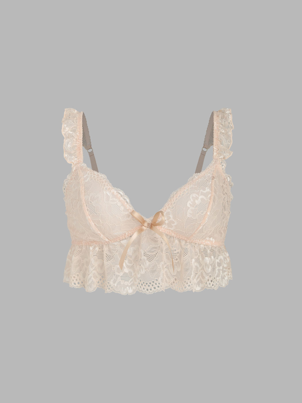 Spitzenbesetztes Dreieck-Bralette