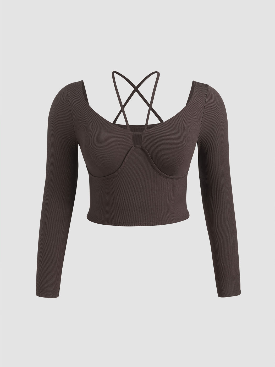 Langärmliges Oberteil mit Cut-out Kurve & Plus