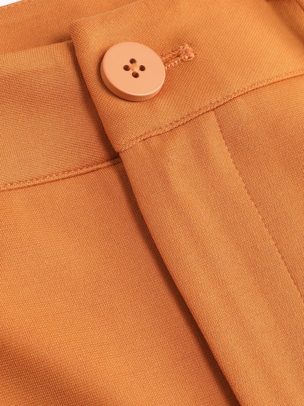 Solid ausgestellte Hose mit hoher Taille