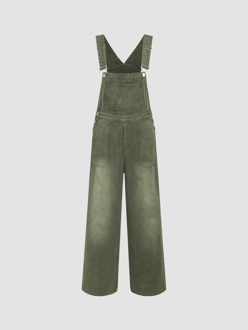 In The Greenhouse Olive Green Overalls 