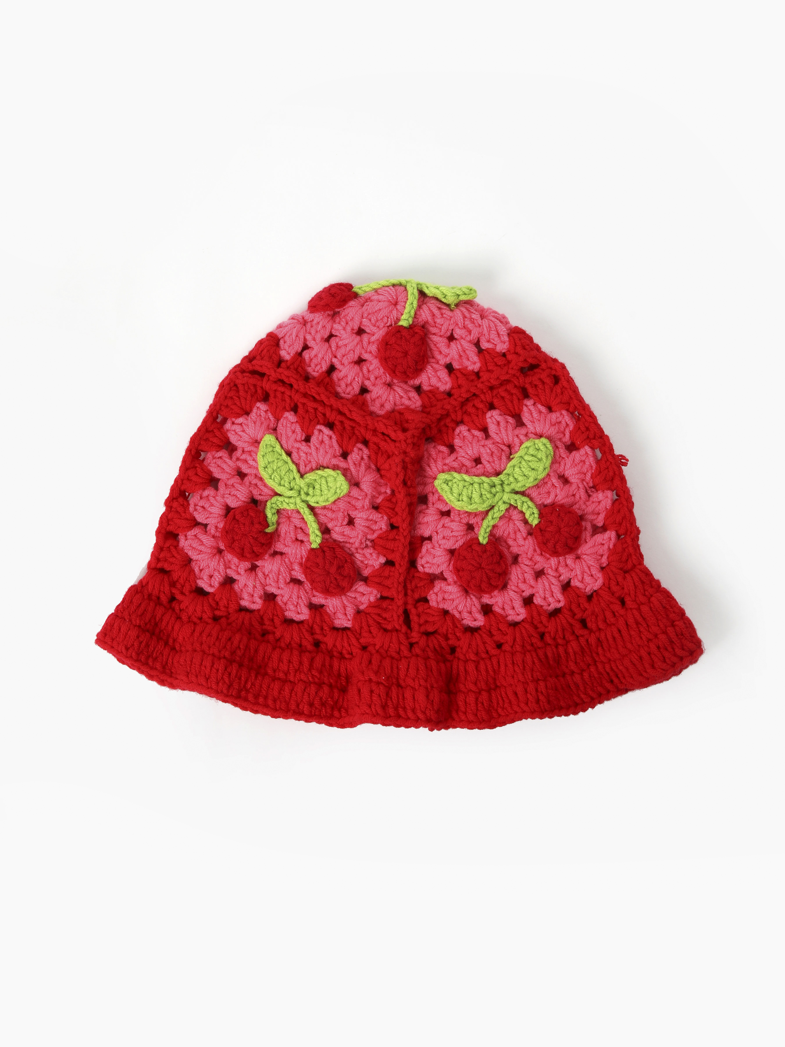 Cherry Jubilee top Crocheted Hat