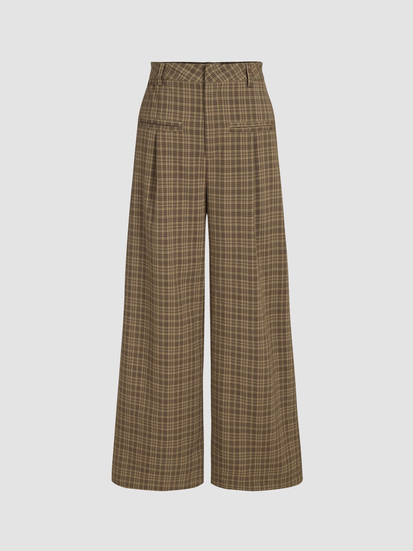 Tartan Wide Leg Trousers