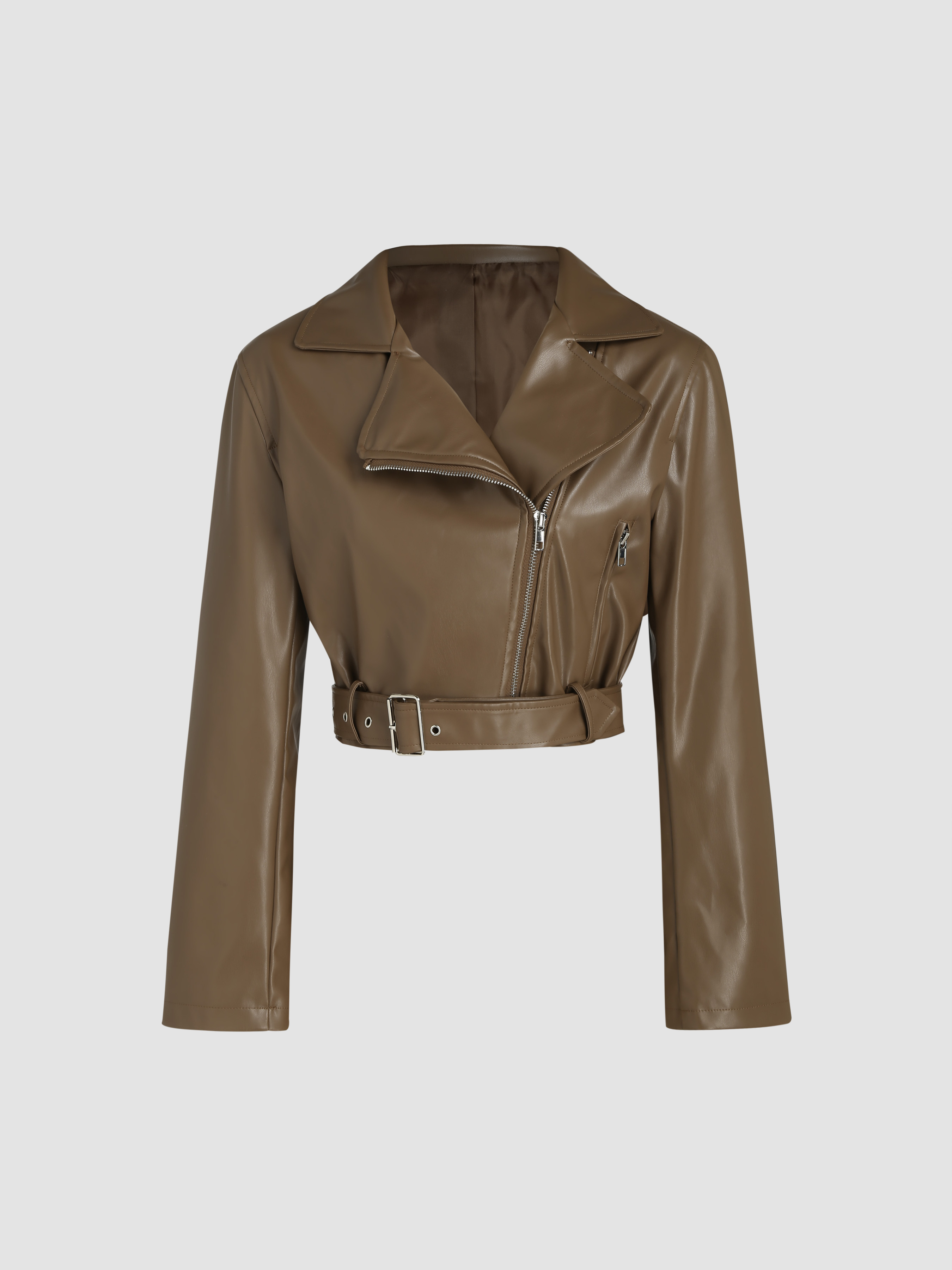 PU Asymmetrical Neck With Belt