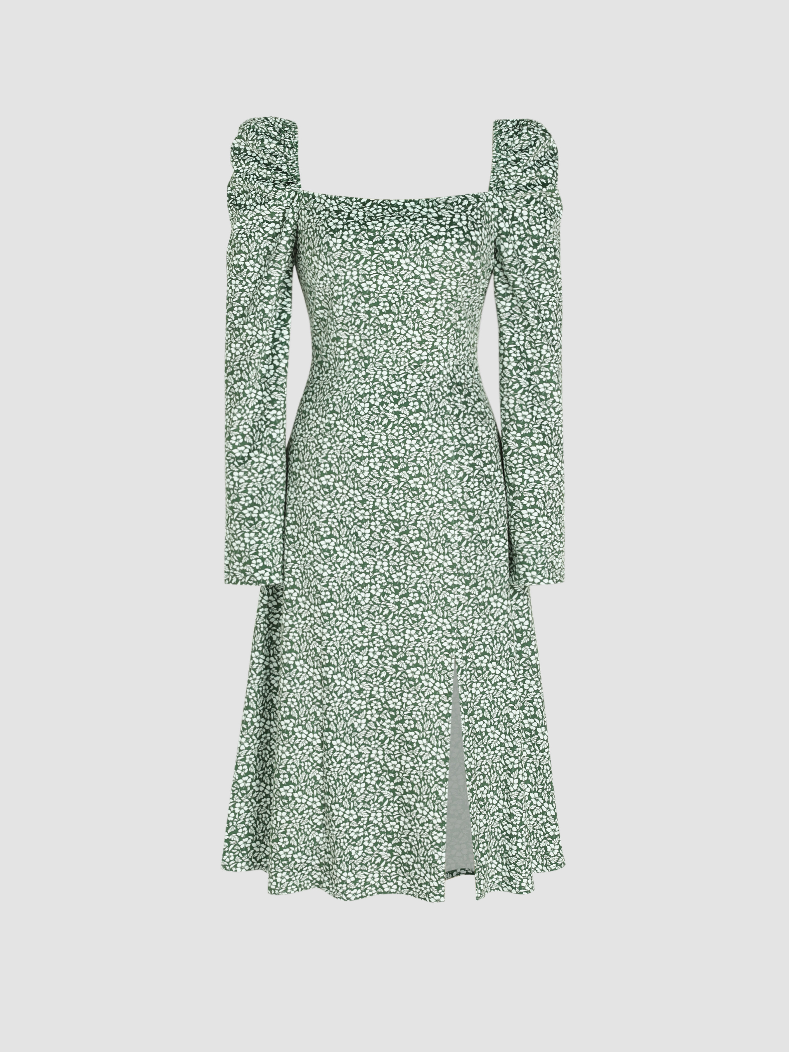 Floral Split Midi Dress Cider