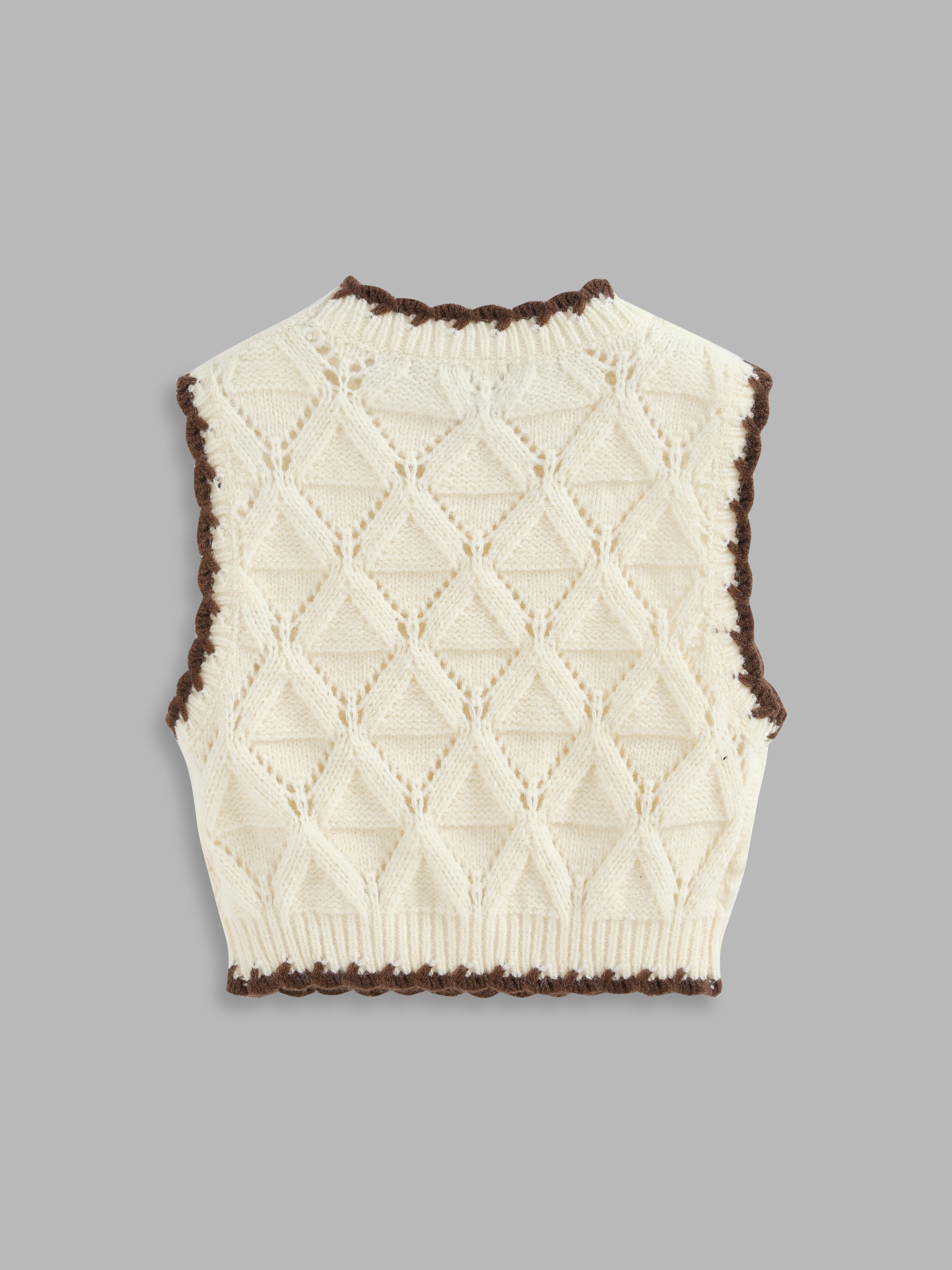 Daily Ritual Cropped Knitted Vest - Cider